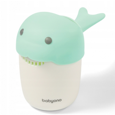 Miniaturka artykułu - #0 BABYONO Kubek do mycia głowy WHALE 1344/02 miętowy
