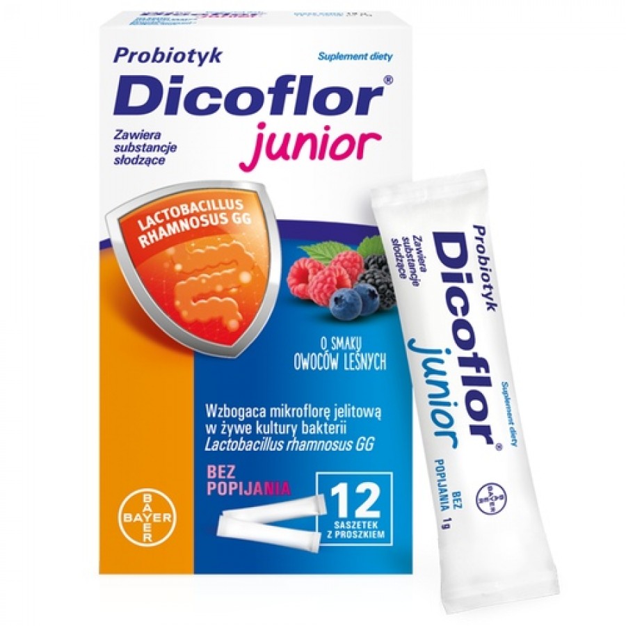 Miniaturka artykułu - #0 Dicoflor Junior Owoce leśne, 12 sasz.