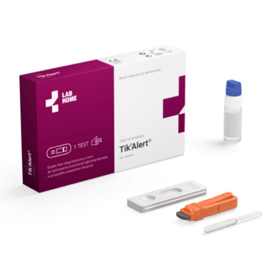 Miniaturka artykułu - #0 LAB.HOME TIK'ALERT Test na boreliozę z krwi, 1szt.