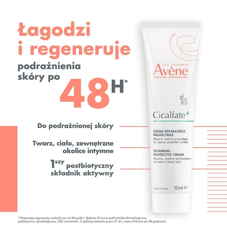 Miniaturka artykułu - #1 AVENE CICALFATE+ Regenerujący krem ochronny, 100 ml