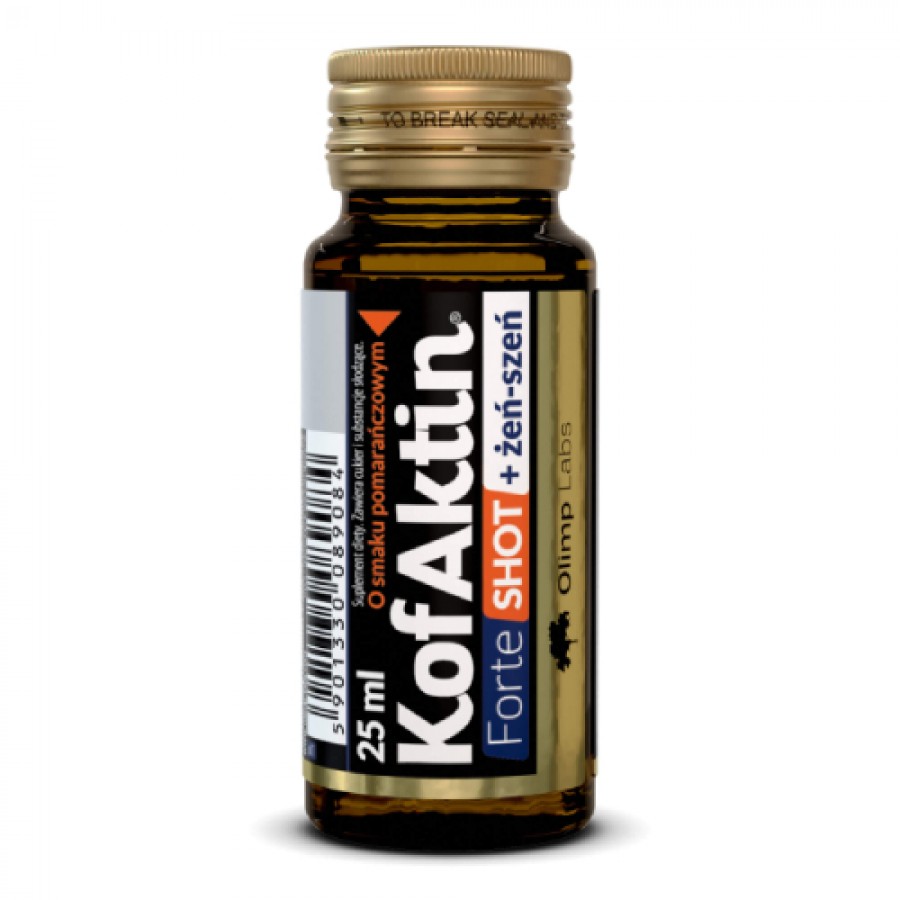 Miniaturka artykułu - #0 OLIMP KofAktin Forte + żeń-szeń Pomarańcza, 25ml