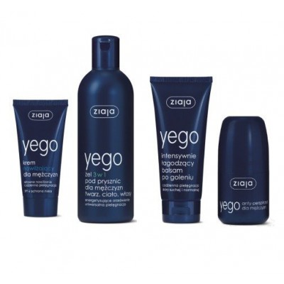 Miniaturka artykułu - #0 ZIAJA YEGO zestaw  Nawilżający krem dla mężczyzn, 50ml + żel 3 w 1 pod prysznic, 300ml + Balsam po goleniu, 75ml + anty-perspirant, 60ml