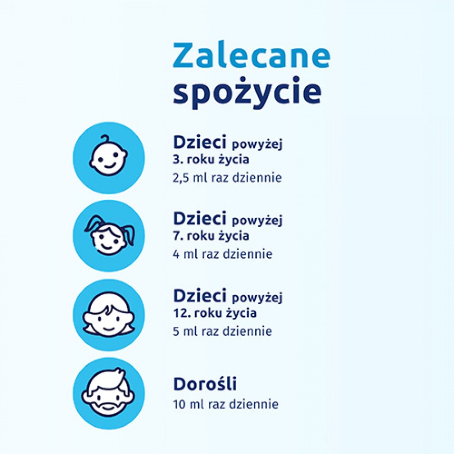 Zdjęcie produktu - 2 Iskial Junior w płynie, 100 ml - olej z wątroby rekina, witamina D, DHA
