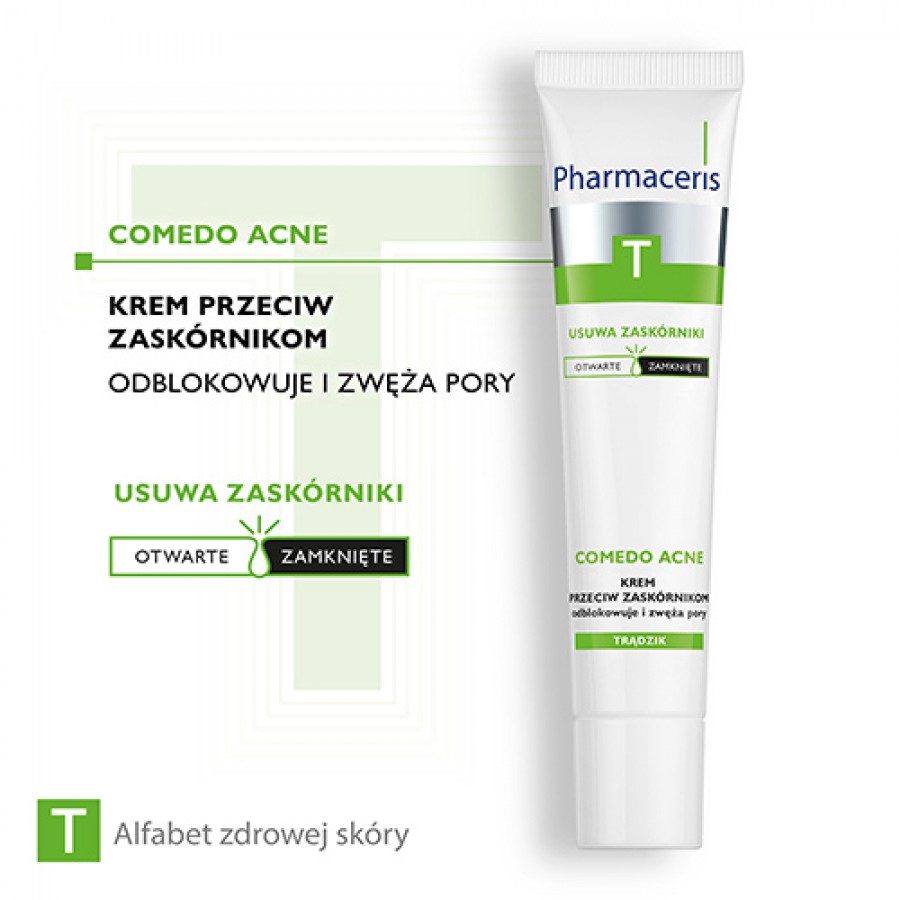 Miniaturka artykułu - #0 Pharmaceris T Comedo Acne Krem przeciw zask&oacute;rnikom, 40 ml
