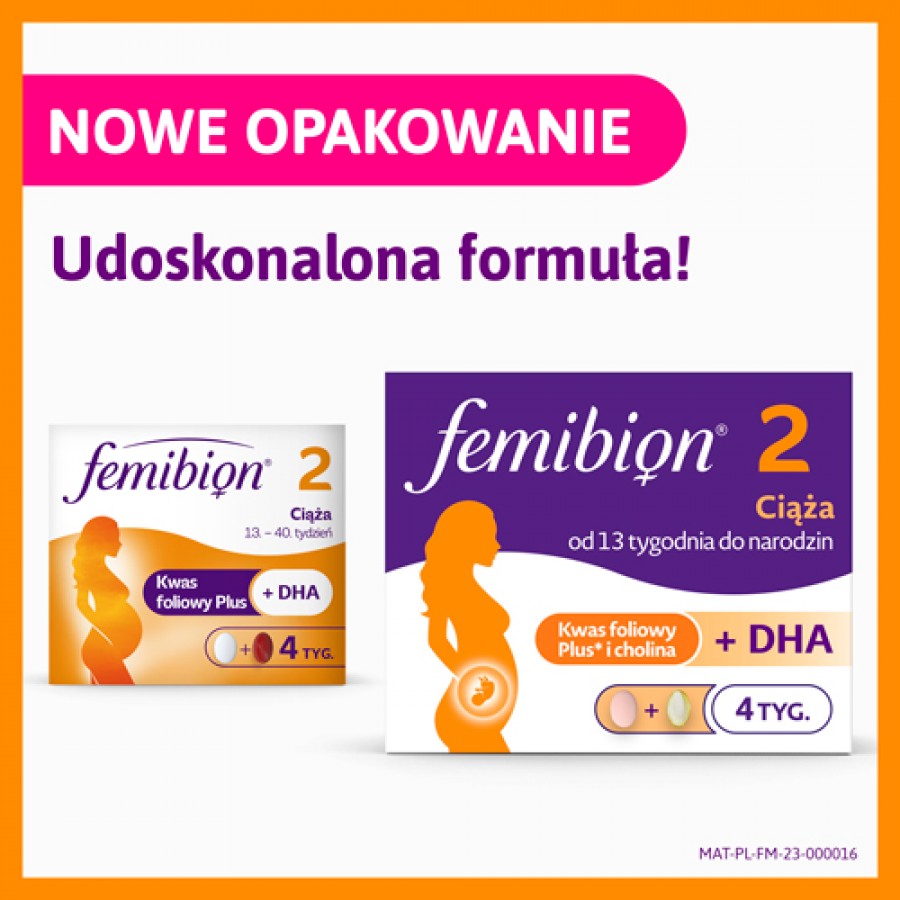 Miniaturka artykułu - #1 Femibion 2 Ciąża, 28 tabl+ 28 kaps