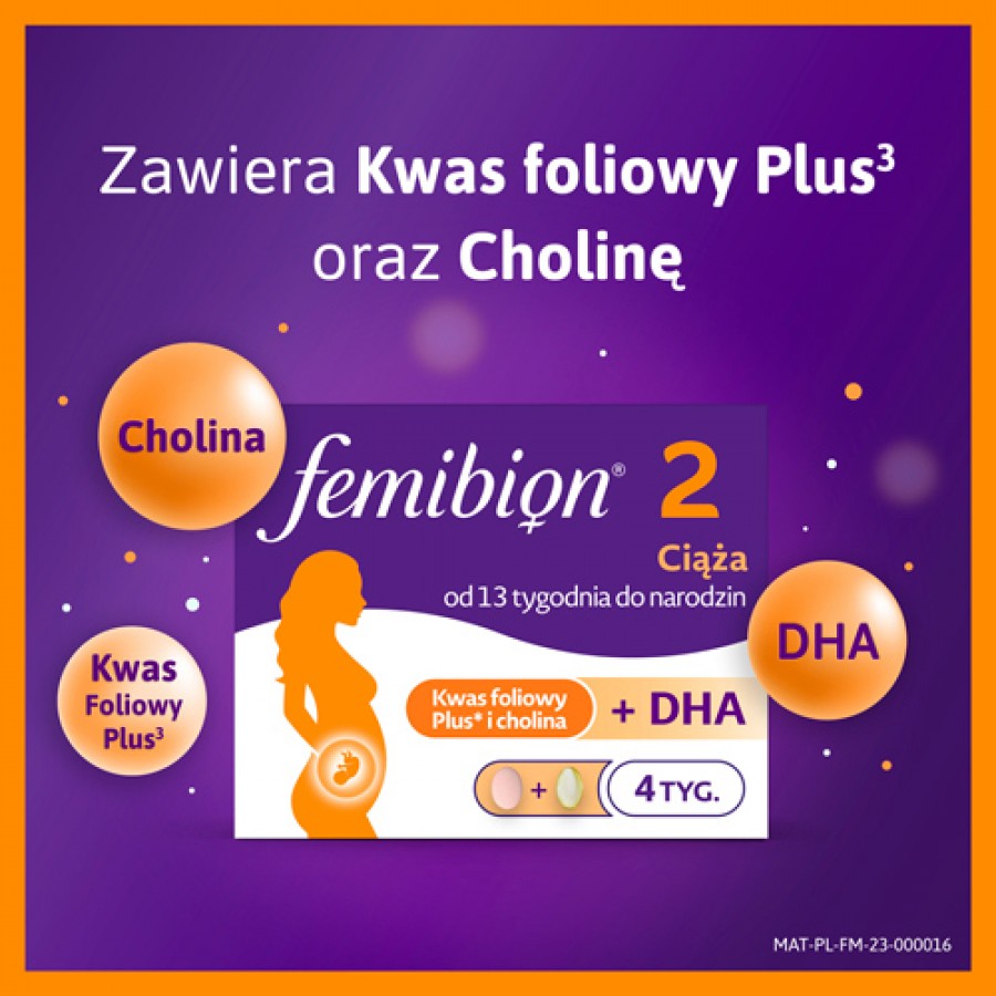 Zdjęcie produktu - 2 Femibion 2 Ciąża, 28 tabl+ 28 kaps
