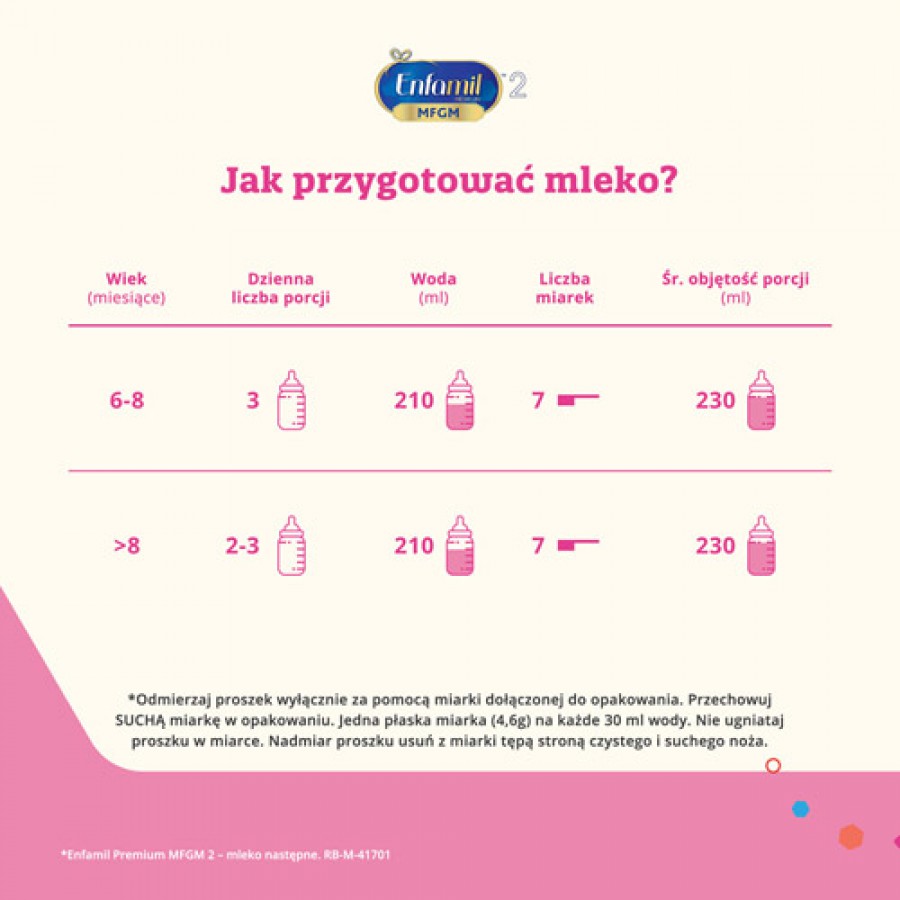 #3 – ENFAMIL PREMIUM MFGM 2 Mleko następne powyżej 6. miesiąca, 3200g (4*800g)