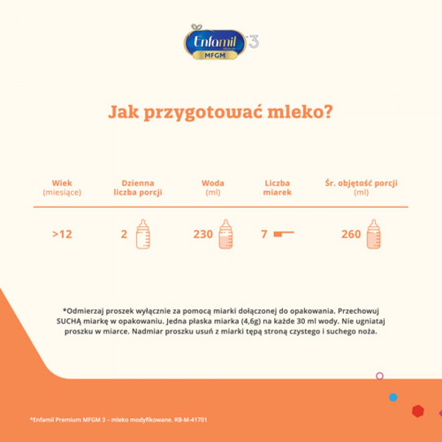 Zdjęcie produktu - 3 Enfamil Premium 3 Mleko modyfikowane powyżej 1. roku, 3200 g (4x800g)
