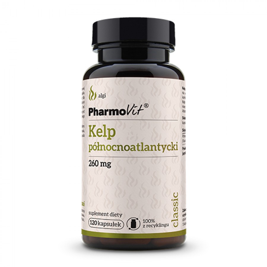 Miniaturka artykułu - #0 PHARMOVIT Kelp p&oacute;łnocnoatlantycki 260mg, 120 kapsułek