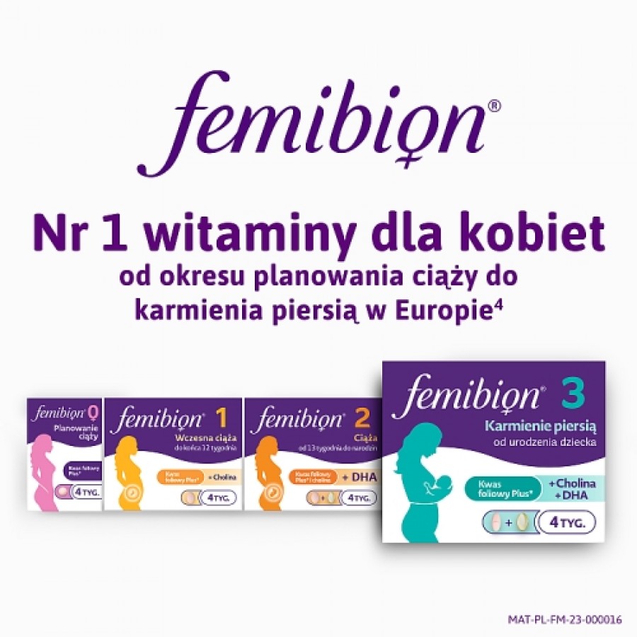Zdjęcie produktu - 6 Femibion 3 Karmienie piersią + DHA, 28 tabl. + 28 kaps.