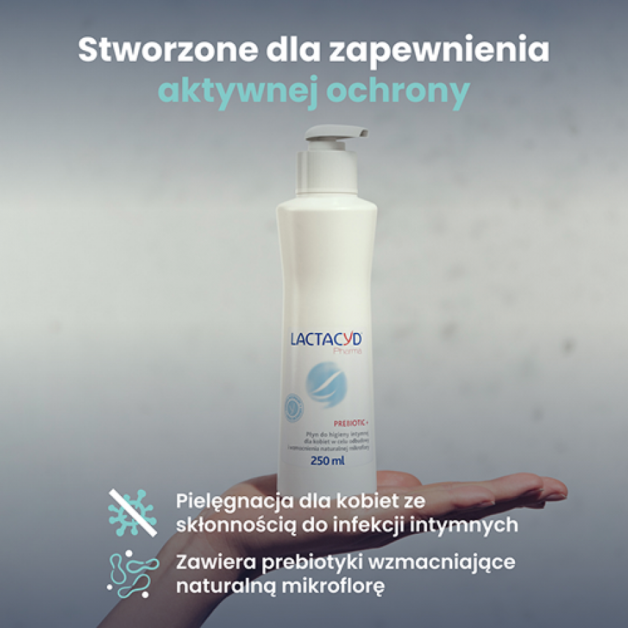 Zdjęcie produktu - 3 Lactacyd Pharma Prebiotic+ Płyn do higieny intymnej, 250 ml