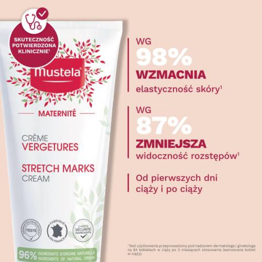 Miniaturka artykułu - #0 Mustela Maternite krem na rozstępy, 250 ml
