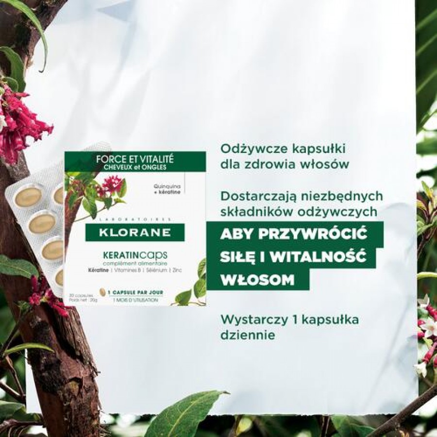 Zdjęcie produktu - 2 Klorane KERATINcaps, 30 kaps.