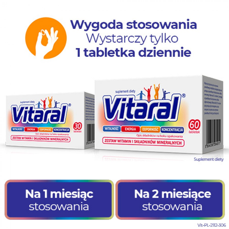 Zdjęcie produktu - 4 Vitaral, 30 tabl. (pojemnik)