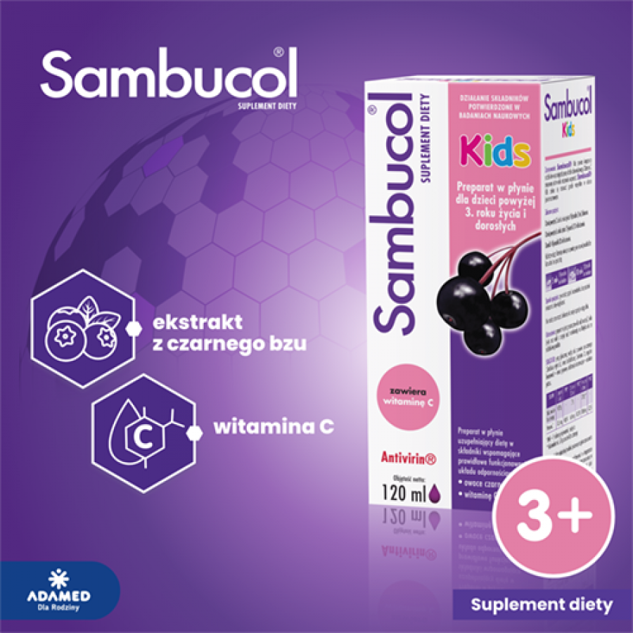 Miniaturka artykułu - #1 Sambucol Kids, 120ml