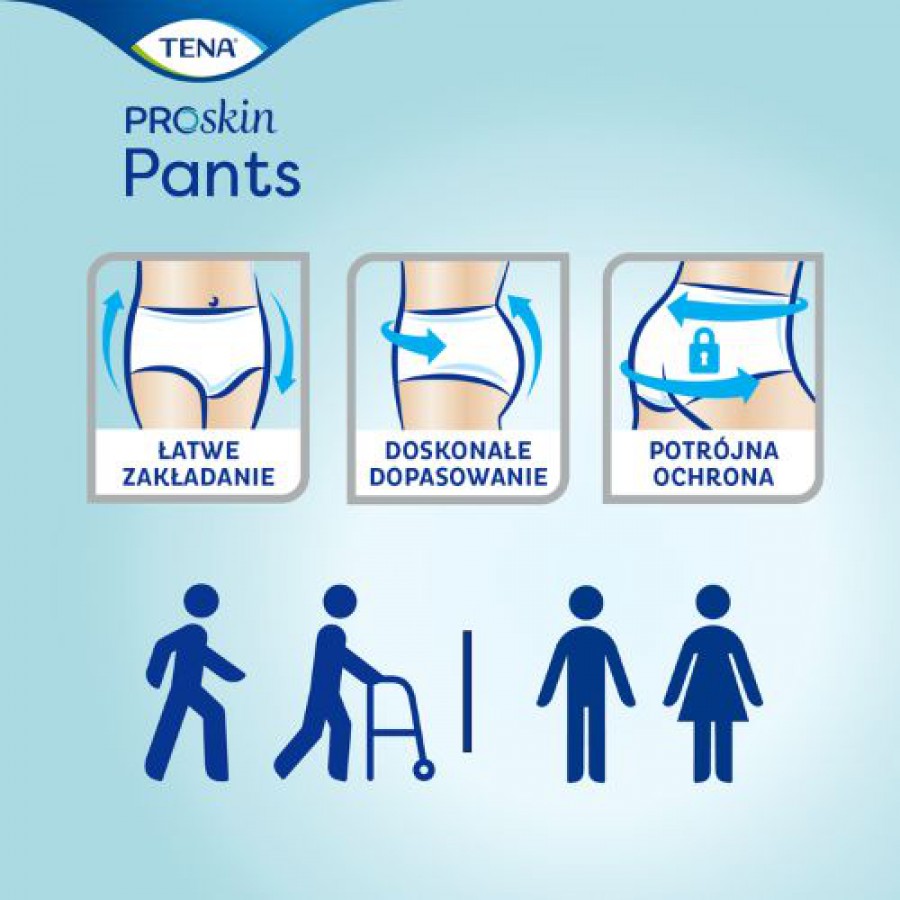 Miniaturka artykułu - #1 TENA Pants ProSkin Plus XL, 12 szt - majtki chłonne