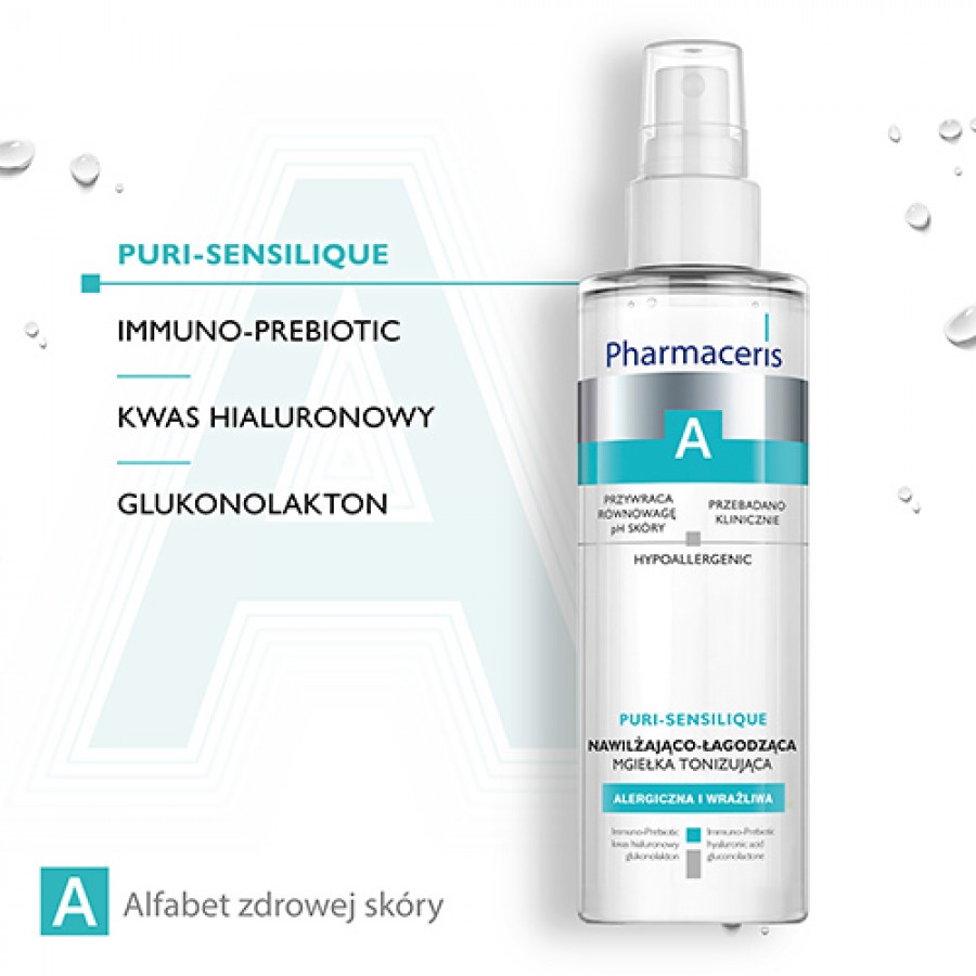 Miniaturka artykułu - #1 PHARMACERIS A PURI-SENSILIQUE Tonik - mgiełka do cery wrażliwej, 200 ml