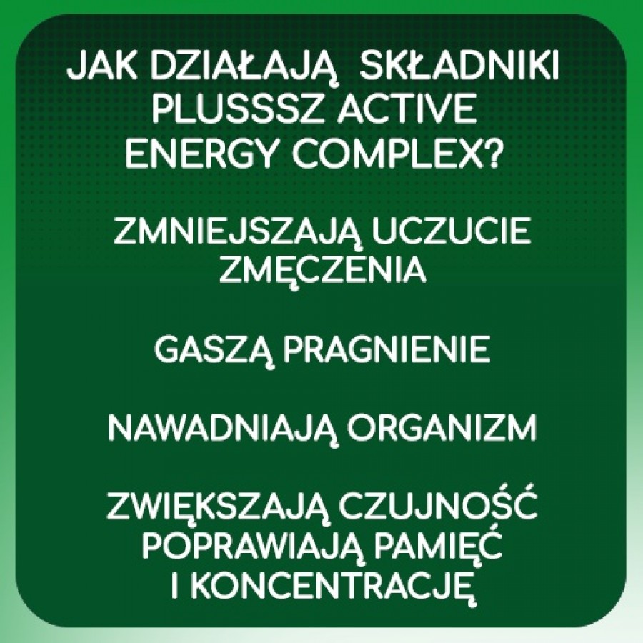 Zdjęcie produktu - 3 Plusssz Active 100% Energy Complex, 20 tabletek musujących