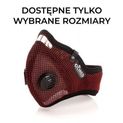 Zdjęcie produktu - 9 Maska Ochronna Olmed bordowa 1+1 filtr