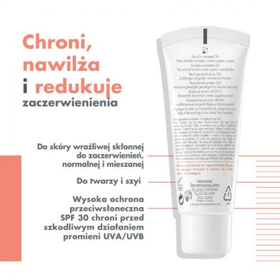 Miniaturka artykułu - #1 AVENE ANTIROUGEURS JOUR Emulsja kojąca, 40ml