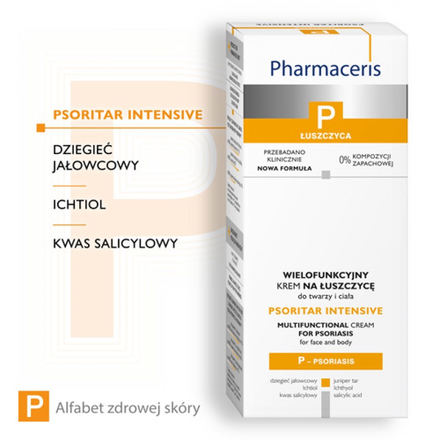 Miniaturka artykułu - #1 PHARMACERIS P PSORITAR INENSIVE Krem na łuszczycę do twarzy i ciała, 50ml
