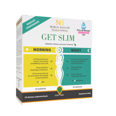 Miniaturka artykułu - #0 NOBLE HEALTH Get Slim Morning & Night, 90 tabl. 