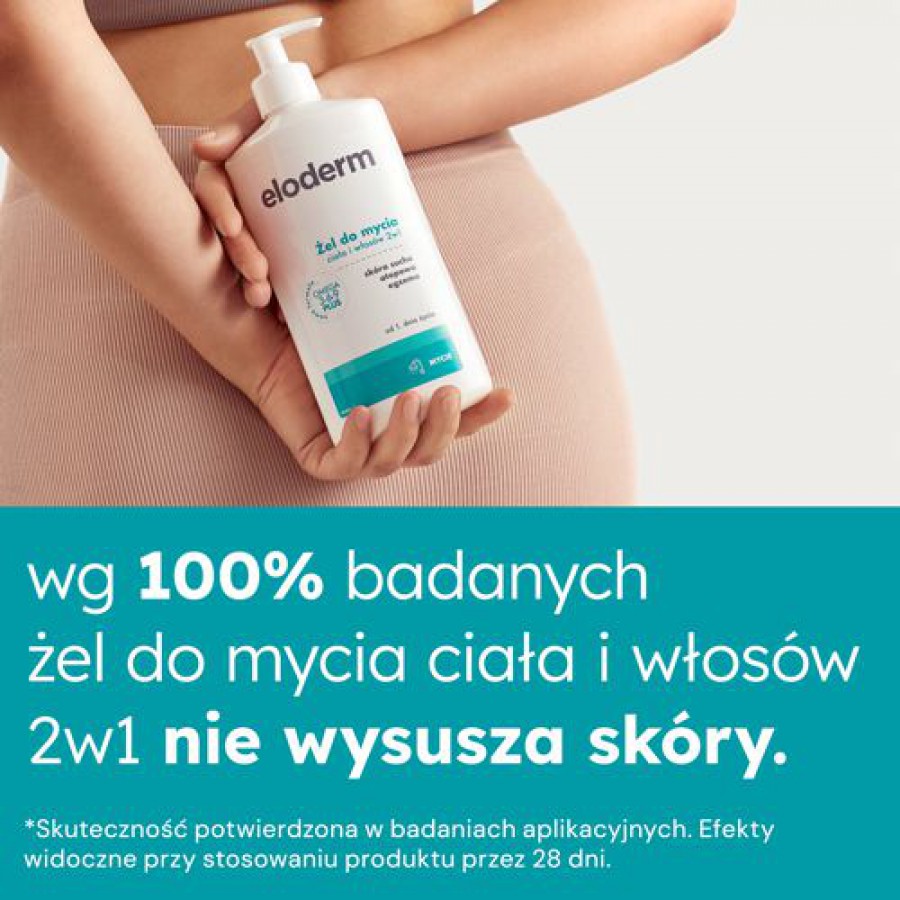 Zdjęcie produktu - 4 ELODERM Żel do mycia ciała i włos&oacute;w 2w1, 400ml