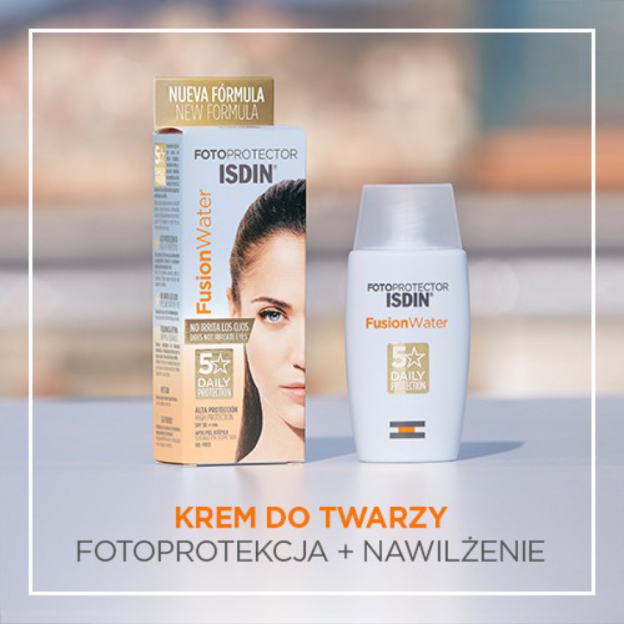 Zdjęcie produktu - 5 FOTOPROTECTOR ISDIN FUSION WATER SPF 50 UVB UVA Krem do twarzy lekki,  50ml
