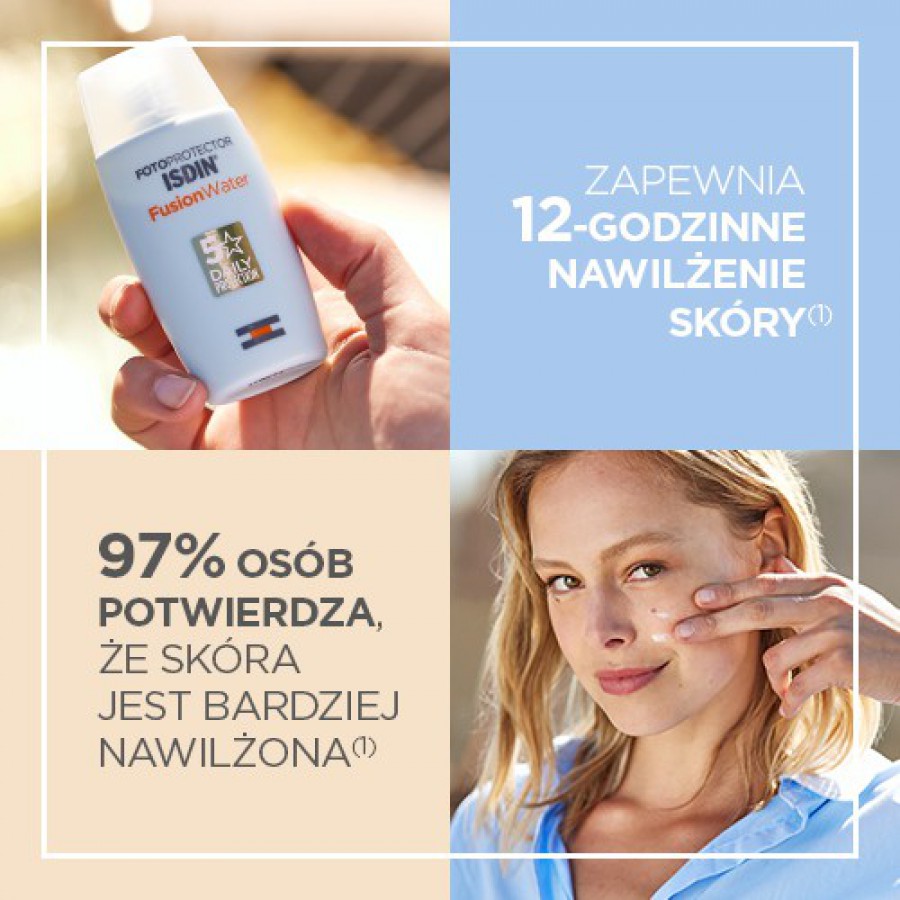 Zdjęcie produktu - 1 FOTOPROTECTOR ISDIN FUSION WATER SPF 50 UVB UVA Krem do twarzy lekki,  50ml
