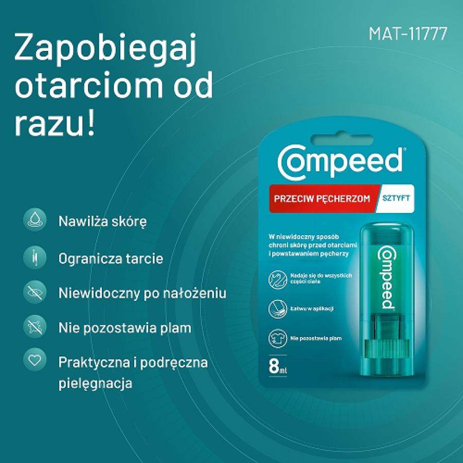 Miniaturka artykułu - #1 COMPEED Sztyft przeciw pęcherzom, 8ml