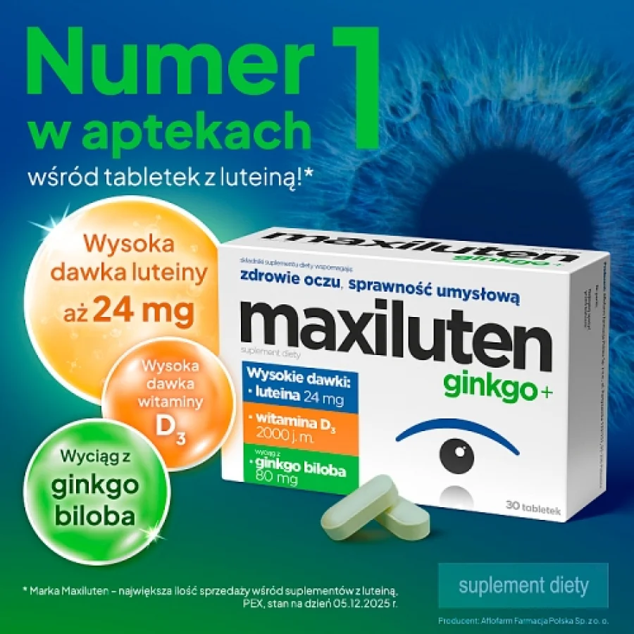 #0 – MAXILUTEN GINKGO+, 30 tabletek