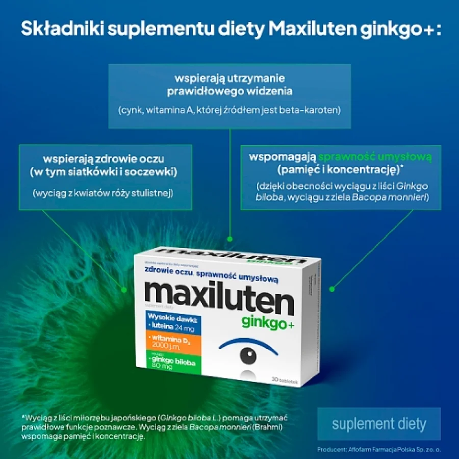 #2 – MAXILUTEN GINKGO+, 30 tabletek