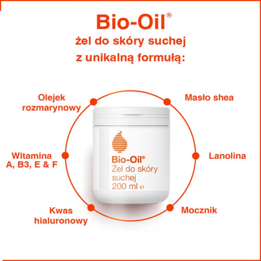 Miniaturka artykułu - #1 Bio-Oil Żel do sk&oacute;ry suchej, 200 ml