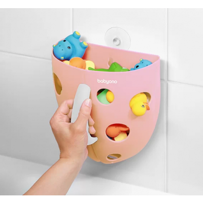 Miniaturka artykułu - #1 BABYONO Pojemnik na zabawki kąpielowe, miętowy, nr 262