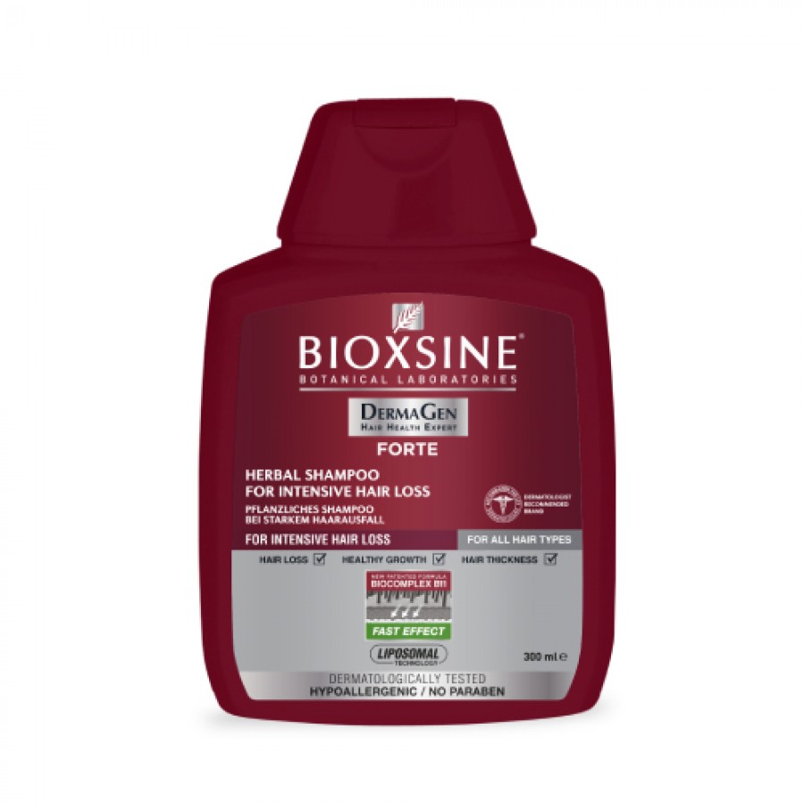 Miniaturka artykułu - #0 BIOXSINE DermaGen Forte Szampon na intensywne wypadanie włos&oacute;w, 300ml