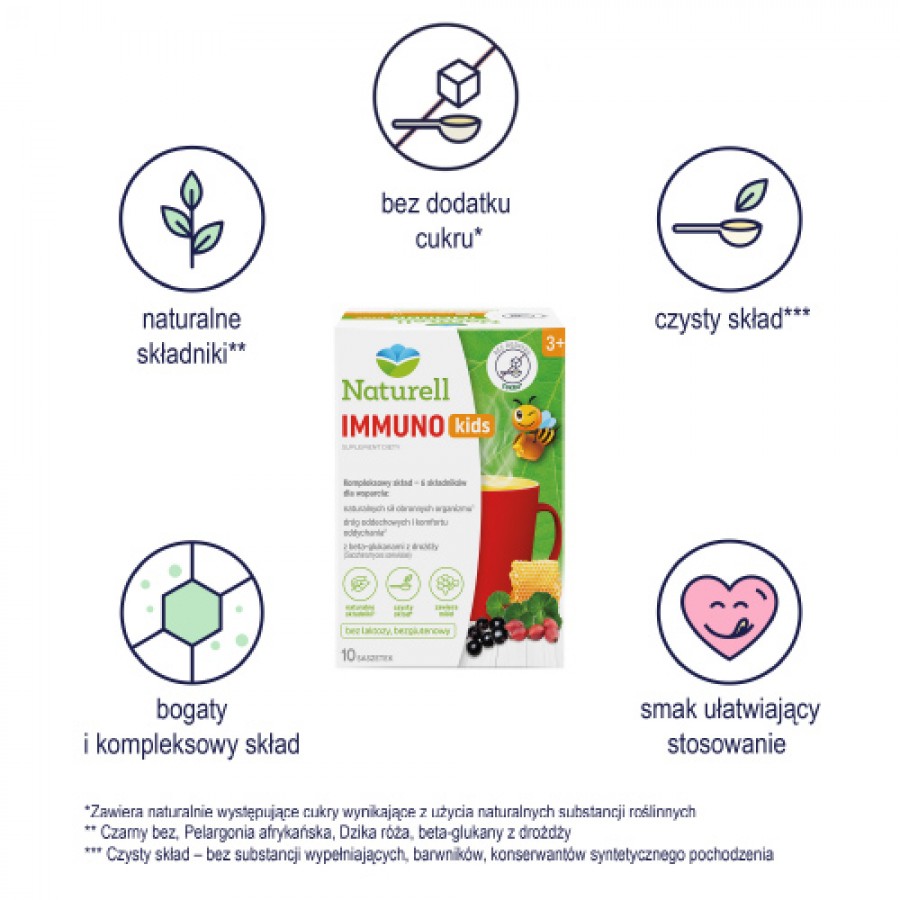 Miniaturka artykułu - #0 Naturell Immuno Kids, 10 saszetek