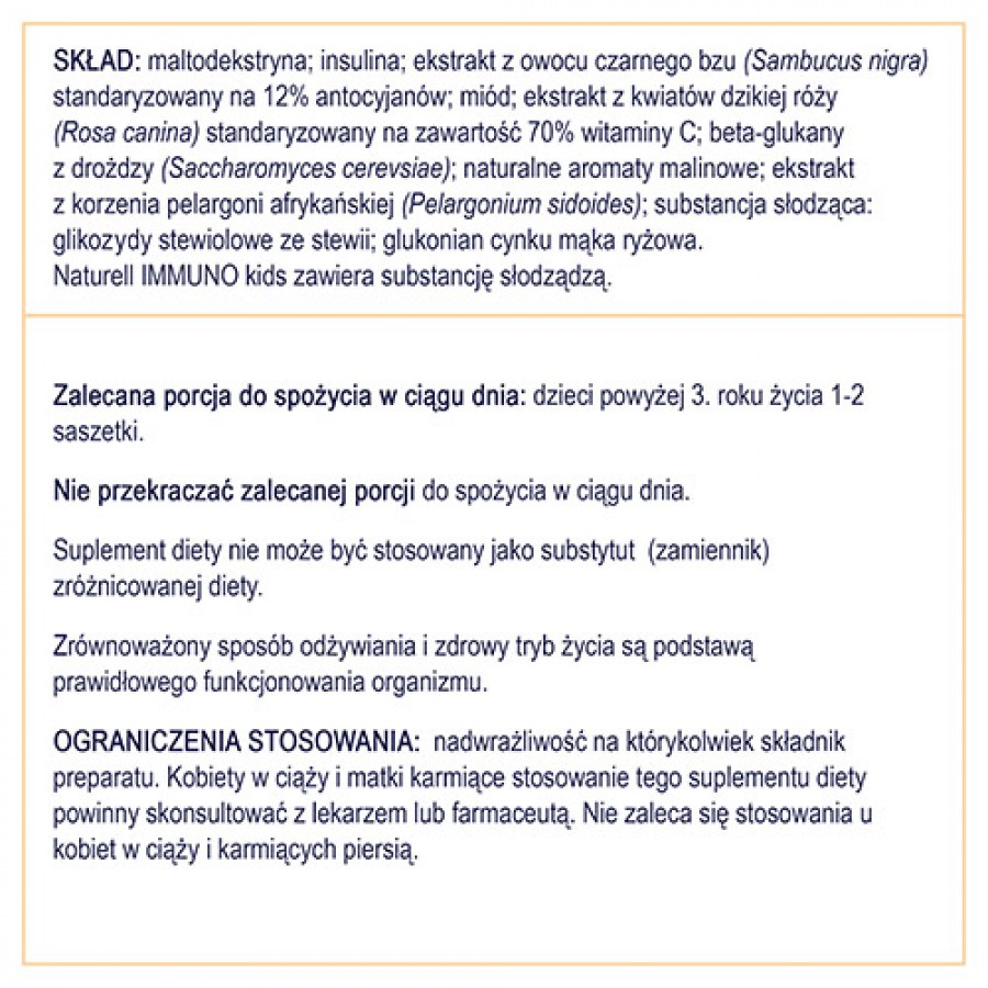 Zdjęcie produktu - 4 Naturell Immuno Kids, 10 saszetek