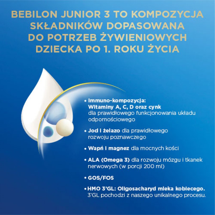 Miniaturka artykułu - #1 Bebilon 3 Pronutra Junior Formuła na bazie mleka po 1. roku życia, 800 g