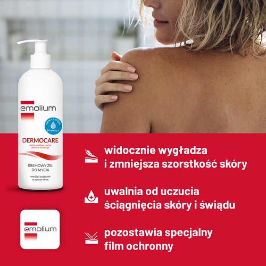 Miniaturka artykułu - #1 EMOLIUM Dermocare Kremowy Żel do mycia Nowa formuła, 400ml