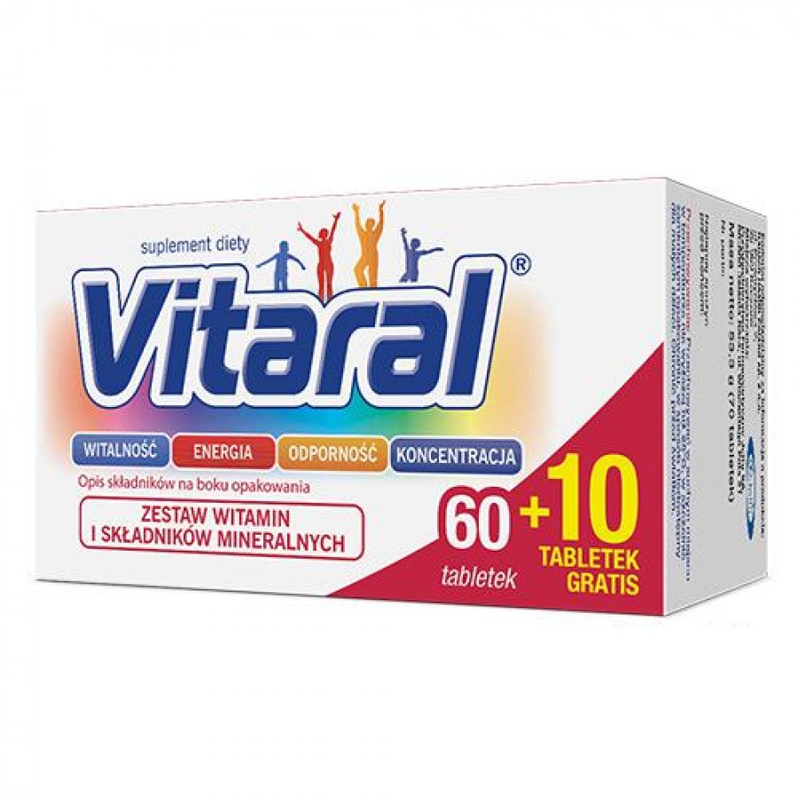 Zdjęcie produktu - 5 Vitaral, 70 tabletek (60+10)