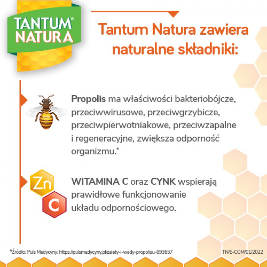 #2 – Tantum Natura smak pomarańczowo-miodowy, 15pastylek