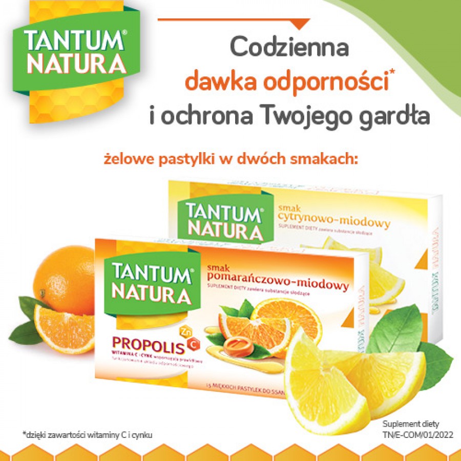 #4 – Tantum Natura smak pomarańczowo-miodowy, 15pastylek