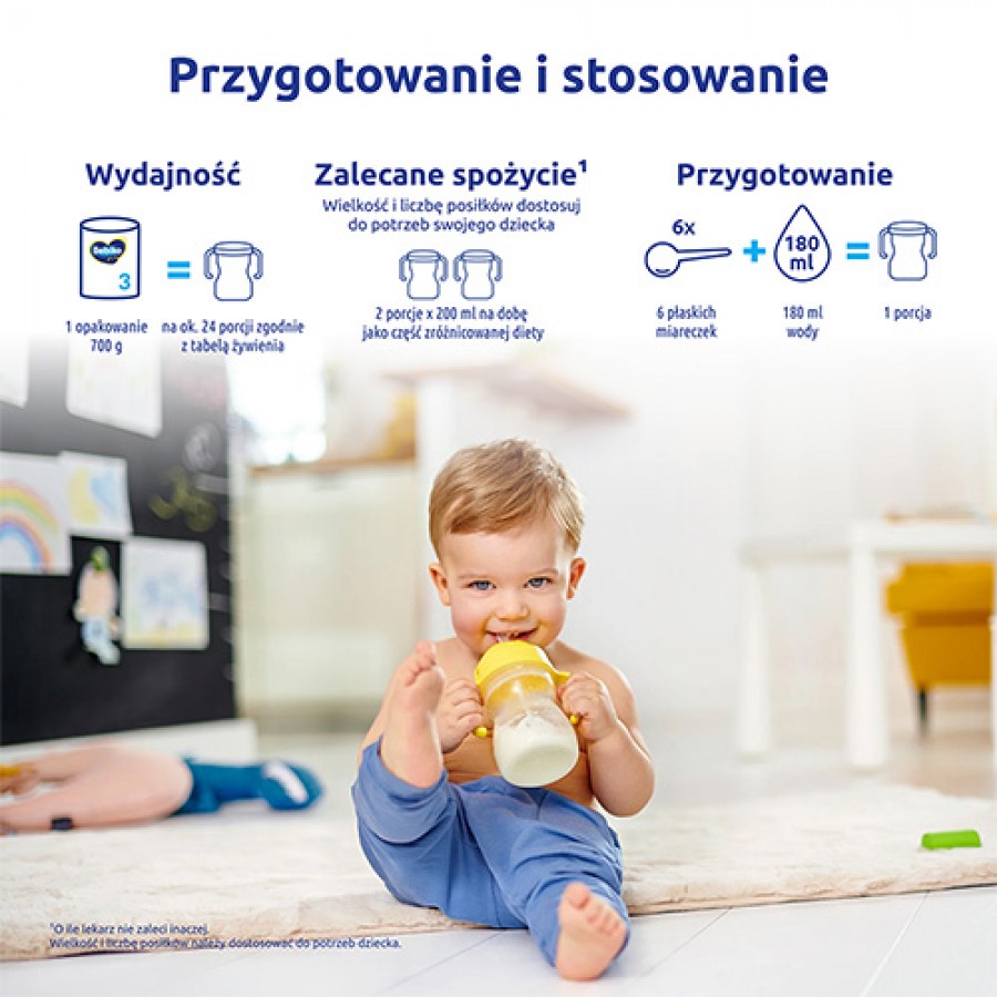 Zdjęcie produktu - 2 Bebiko Junior 3 Odżywcza formuła na bazie mleka dla dzieci powyżej 1. roku życia, 700g