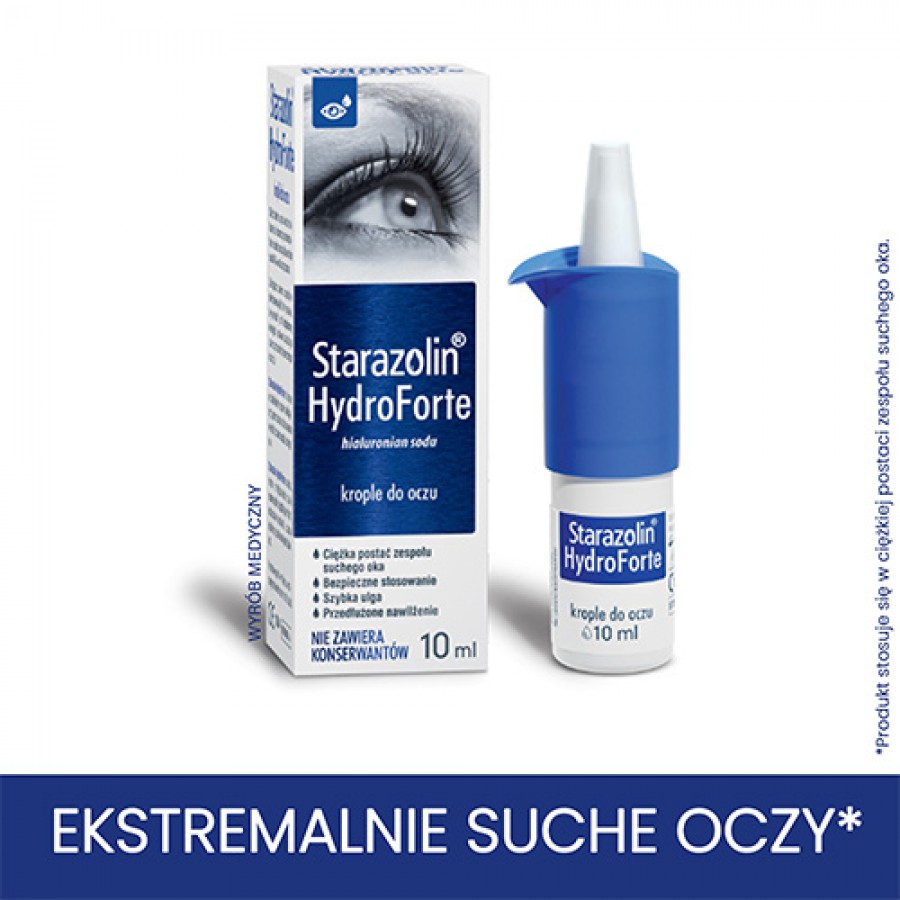 Miniaturka artykułu - #0 Starazolin HydroForte krople do oczu, 10 ml