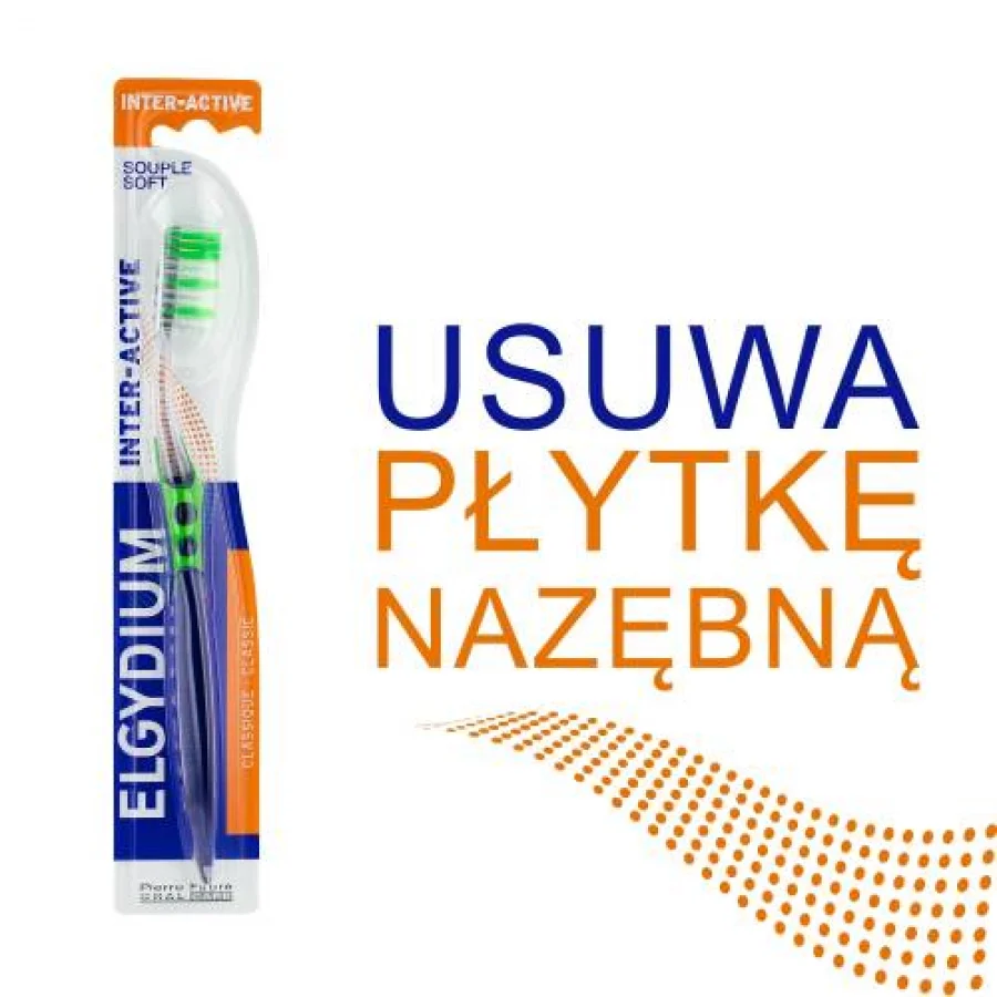 #2 – ELGYDIUM INTER-ACTIVE Soft Szczoteczka do zęb&oacute;w miękka, 1szt.