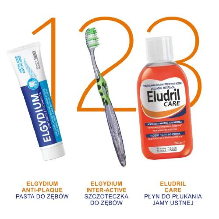 #3 – ELGYDIUM INTER-ACTIVE Soft Szczoteczka do zęb&oacute;w miękka, 1szt.