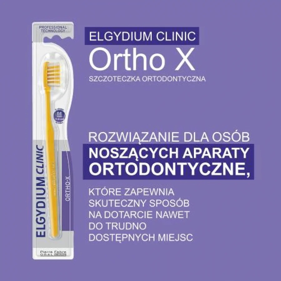 #0 – ELGYDIUM CLINIC Ortho-X ortodontyczna szczoteczka do zęb&oacute;w