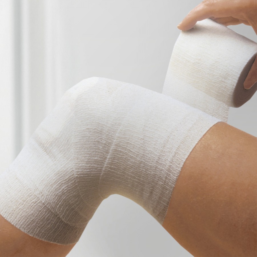 Zdjęcie produktu - 2 Leukoplast Elastomull haft elastyczny bandaż samoprzylepny 8cm x 4m, 1 szt.