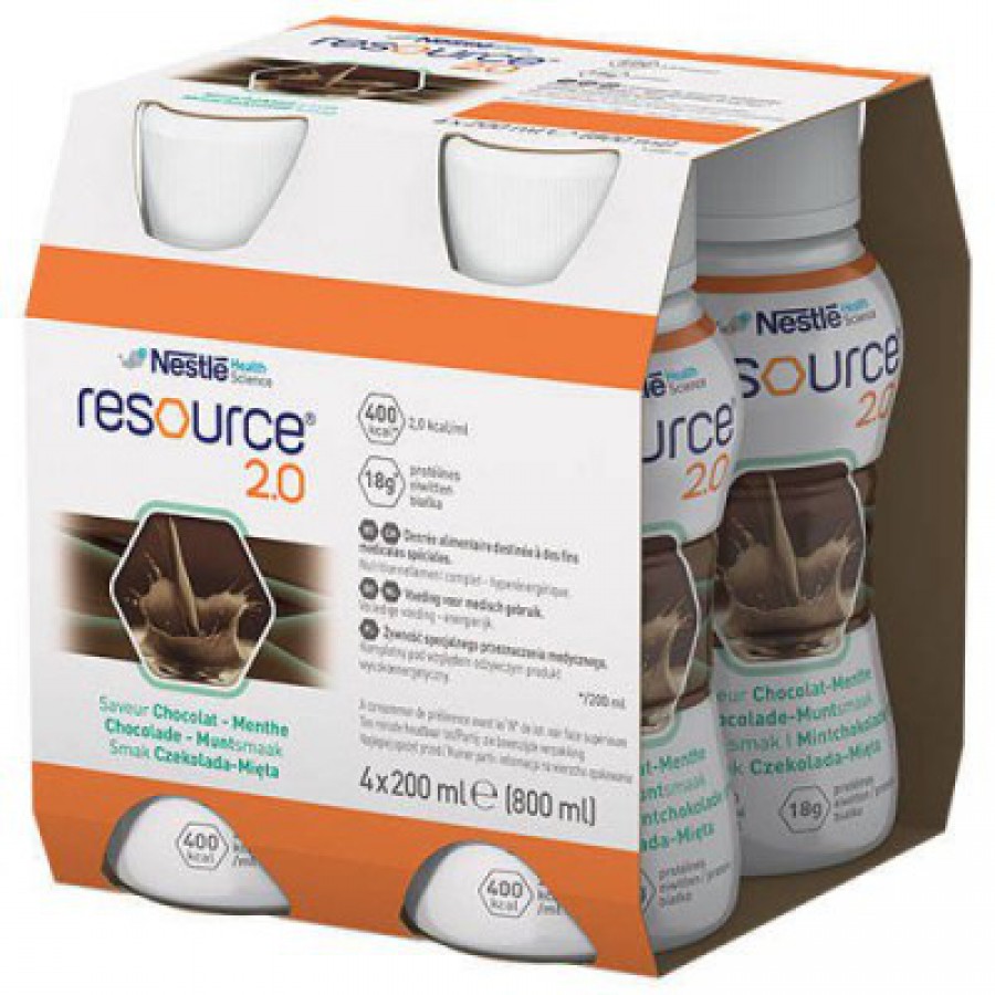 Miniaturka artykułu - #0 Resource 2.0 smak czekolada-mięta, 4x200ml