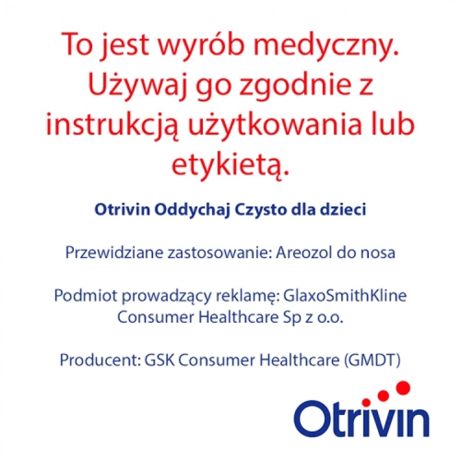 Zdjęcie produktu - 5 Otrivin Oddychaj Czysto Spray do nosa dla dzieci, 100 ml